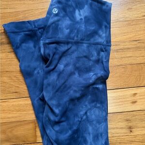 Lululemon Athletica Navy Tie-Dye Leggings